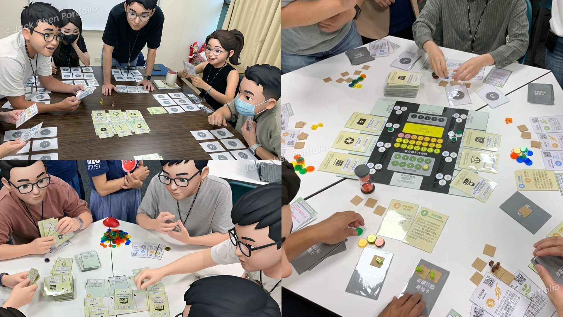 團隊成員與公司同仁試玩 Wi-Thrive 桌遊過程記錄