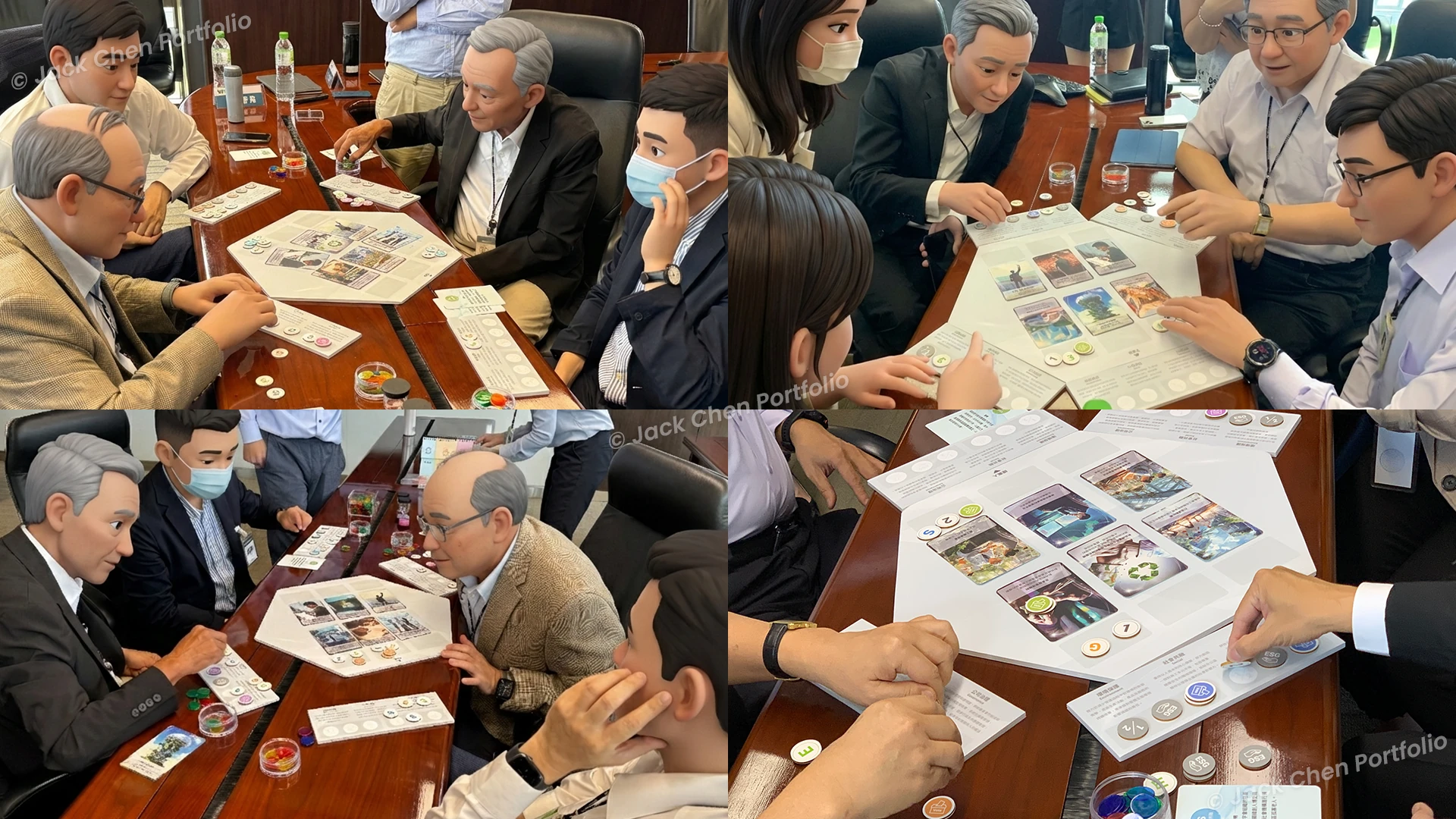 Wi-Thrive ESG 桌遊高層試玩現場,多位總經理級主管共同體驗並給出回饋